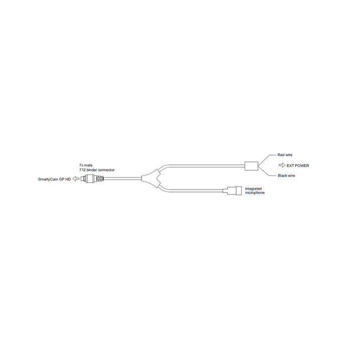 AIM SmartyCam GP HD Ext Pwr + Integrate External Mic Harness, 4m